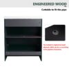Contemporary Freestanding Bathroom Vanity With White Resin Sink & Soft Close Cabinet Doors - Dark Green - Image 11