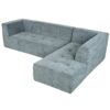 Modular Combination Living Room Sofa Set, Modern Minimalist Sofa, Living Room Upholstered Sofa Bed, Bedroom, 2 Pieces Computer Free Combination, L - Shaped - Light Gray - Image 26