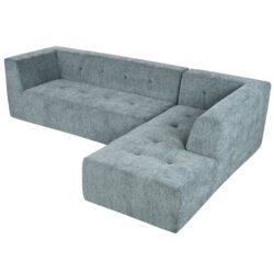 Modular Combination Living Room Sofa Set, Modern Minimalist Sofa, Living Room Upholstered Sofa Bed, Bedroom, 2 Pieces Computer Free Combination, L - Shaped - Light Gray