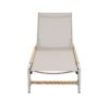 Hargrove - Outdoor Patio Aluminun Chaise Lounge, Outdoor Mesh Seat - Natural / Silver - Image 4