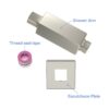 Ceiling Mounted 3" Shower Arm With Flange, Stainless Steel - Brushed Nickel - Image 9