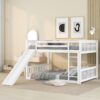 Full Over Full Bunk Bed With Slide And Ladder - White - Image 2