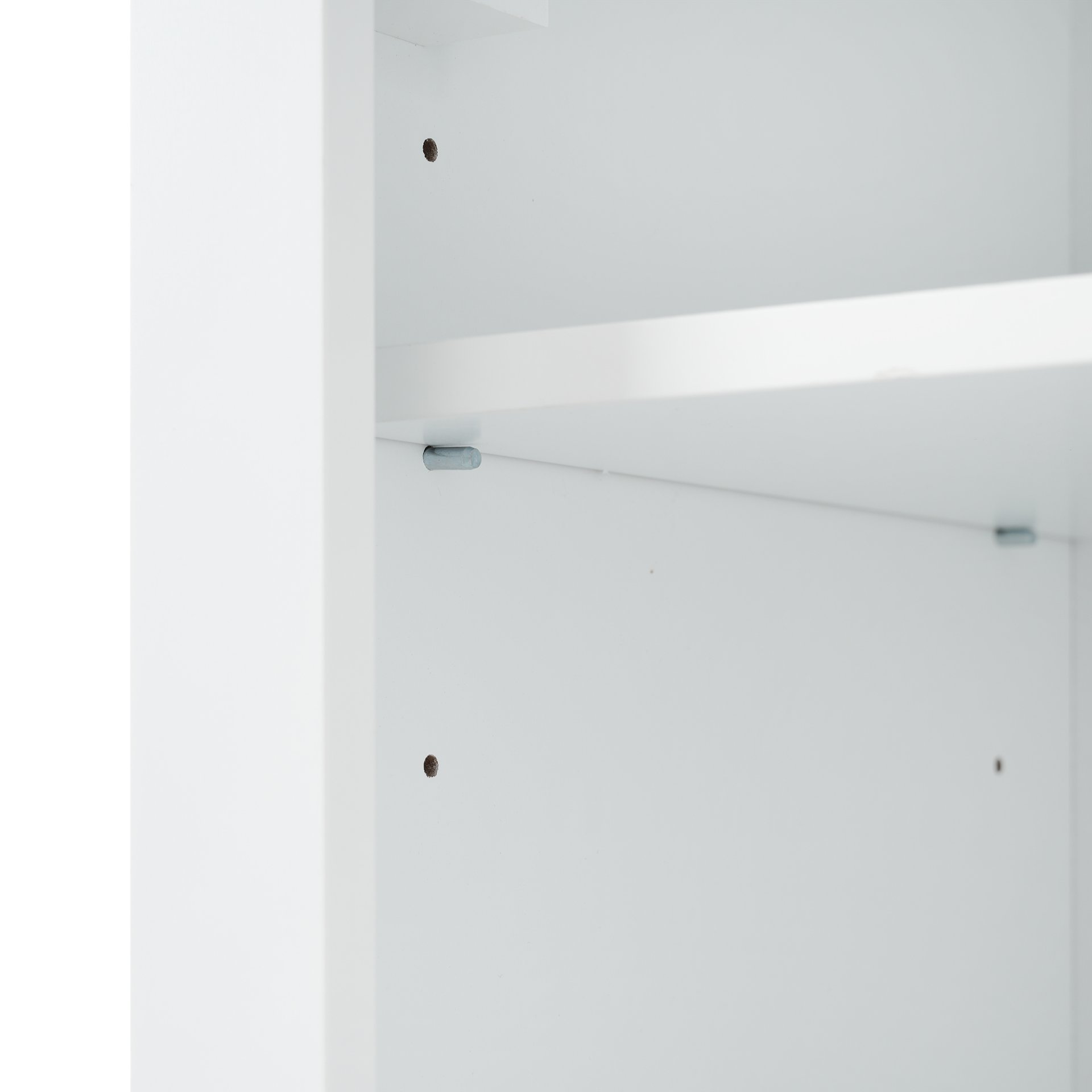 Freestanding Bathroom Vanity Tall With Damping Hinge Doors, Adjustable Shelves - White - Image 18