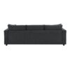 Modern Sectional Sofa With Throw Pillows, Cloud L Shaped Couch Set With Wide 4 Seat Comfy Couch Set With Movable Ottoman - Black - Image 7