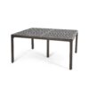 Outdoor Modern Aluminum Dining Table With Woven Accents - Gloss Black - Image 7