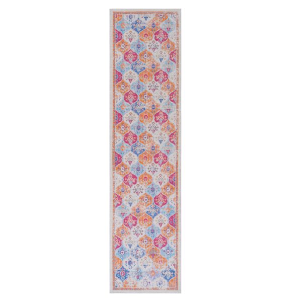 Maval - 2'6'' X 10' Washable Runner Rug - Cream