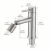 Bathroom Faucet With 2 Mode Functionality And 360 Degree Rotating Aerator Stainless Steel - Brushed Nickel - Image 3