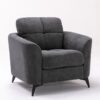 Callie - Woven Fabric Sofa Loveseat Chair Living Room (Set of 3) - Gray - Image 9