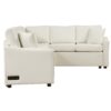 L-Shaped Sofa Convertible Sofa Bed Pull Out Sofa Sleeper With Two Back Pillows, Two USB Ports And Two Power Sockets For Living Room - Beige - Image 15
