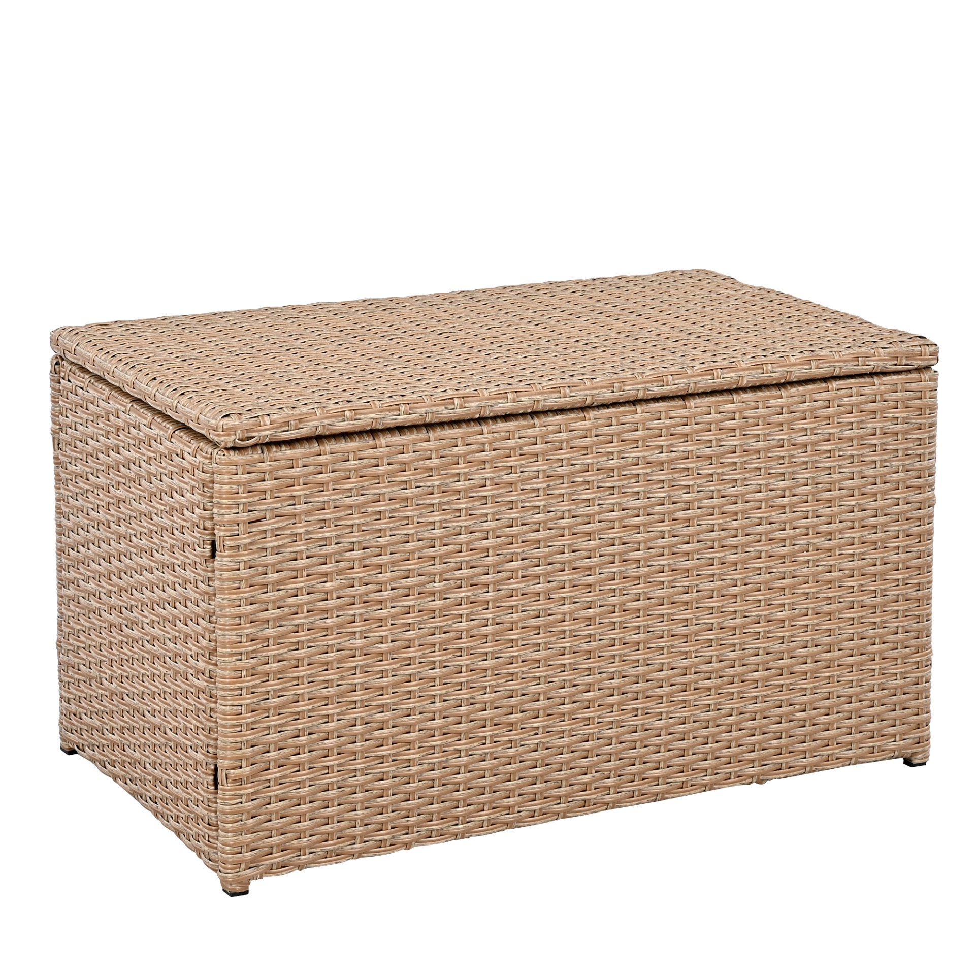 10 Piece Outdoor Sectional Half Round Patio Rattan Sofa Set, Wicker Conversation Furniture Set For Free Combination - White - Image 24
