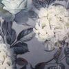Hazel - Large Square Pouf With Flower Print - Gray - Image 5