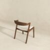 Dakota - Velvet Dining Chair (Set of 2) - Cream White / Dark Brown - Image 6