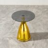 Modern Living Room Coffee Table With Tempered Glass Carbon Steel - Gold - Image 7
