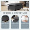 Ottoman Module For Modular Sectional Sofa Wide Seat - Gray - Image 6