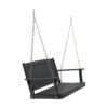 Tambora - Porch Swing With Slat Design And Complementing - Dark Gray - Image 5