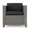 Outdoor Club Chair With Water Resistant Cushion And Square Arms (Set of 4) - Black - Image 10