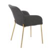 Daniella - Contemporary Dining Chair (Set of 2) - Gold / Charcoal - Image 4