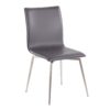 Fuji Mason - Upholstered Swivel Contemporary Dining Set Dining Set, Glass, 5 Piece - Gray - Image 4