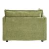 Modern Armchair Sofa Cozy Upholstered Sofa Chair With Movable Ottoman, Wide Seat - Green - Image 16