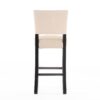 Barstools With Rivet Decoration (Set of 2), Wood Frame, Bar Chairs For Kitchen Island - Beige - Image 11