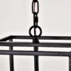 4 Light Metal Lantern Tiered Pendant Hanging Light Fixtures, Industrial Farmhouse Adjustable Height Chandeliers For Dining Room Hallway Foyer Entryway (E12 Bulbs Not Included) - Matte Black - Image 15