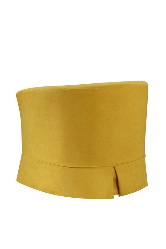 Tucker - Woven Fabric Swivel Barrel Chair - Yellow - Image 4