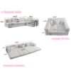 Oversized Upholstered Sectional Sofa Couch Set, Modular L Shaped Floor Sofa Set With 6 Pillows For Living Rooms - White - Image 3
