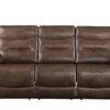 Aashi - Leather Gel Match 3 Piece Recliner Living Room Set - Brown - Image 2