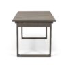 Outdoor Expandable Acacia Wood Dining Table With U Shaped Leg - Gray - Image 10