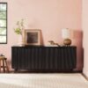 Modern Scandi Fluted Door Sideboard - Black - Image 5