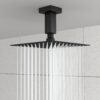 Ceiling Mounted Shower Arm With Flange - Matte Black - Image 2