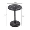 Phoebe - Outdoor Cast Bar Table - Black - Image 3