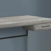 Computer Desk For Home Office, Storage Drawers, Modern - Gray - Image 2