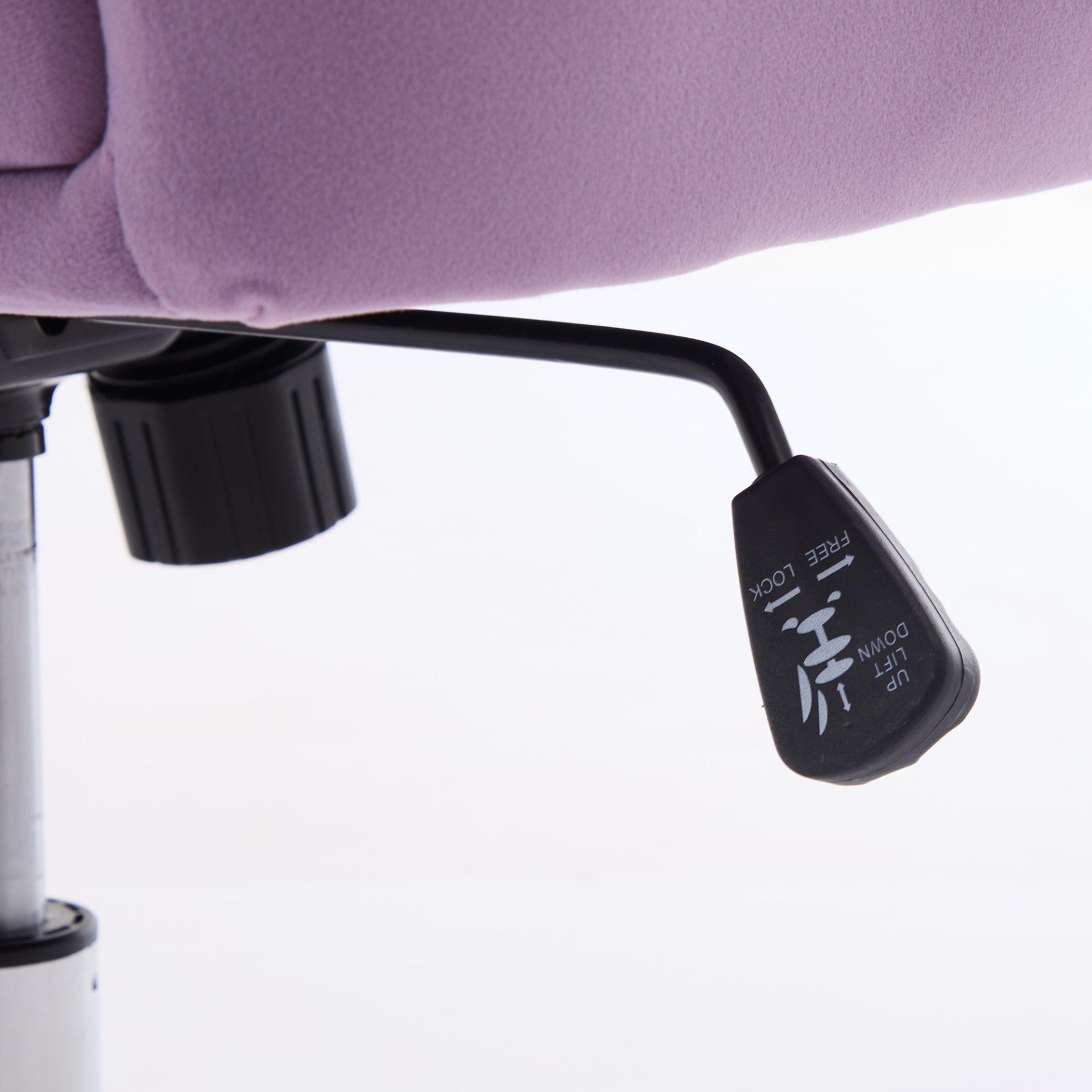 Ergonomic Swivel Office Chair, Comfortable Backrest Seat, Velvet, Adjustable For Home And Bedroom - Lilac - Image 8