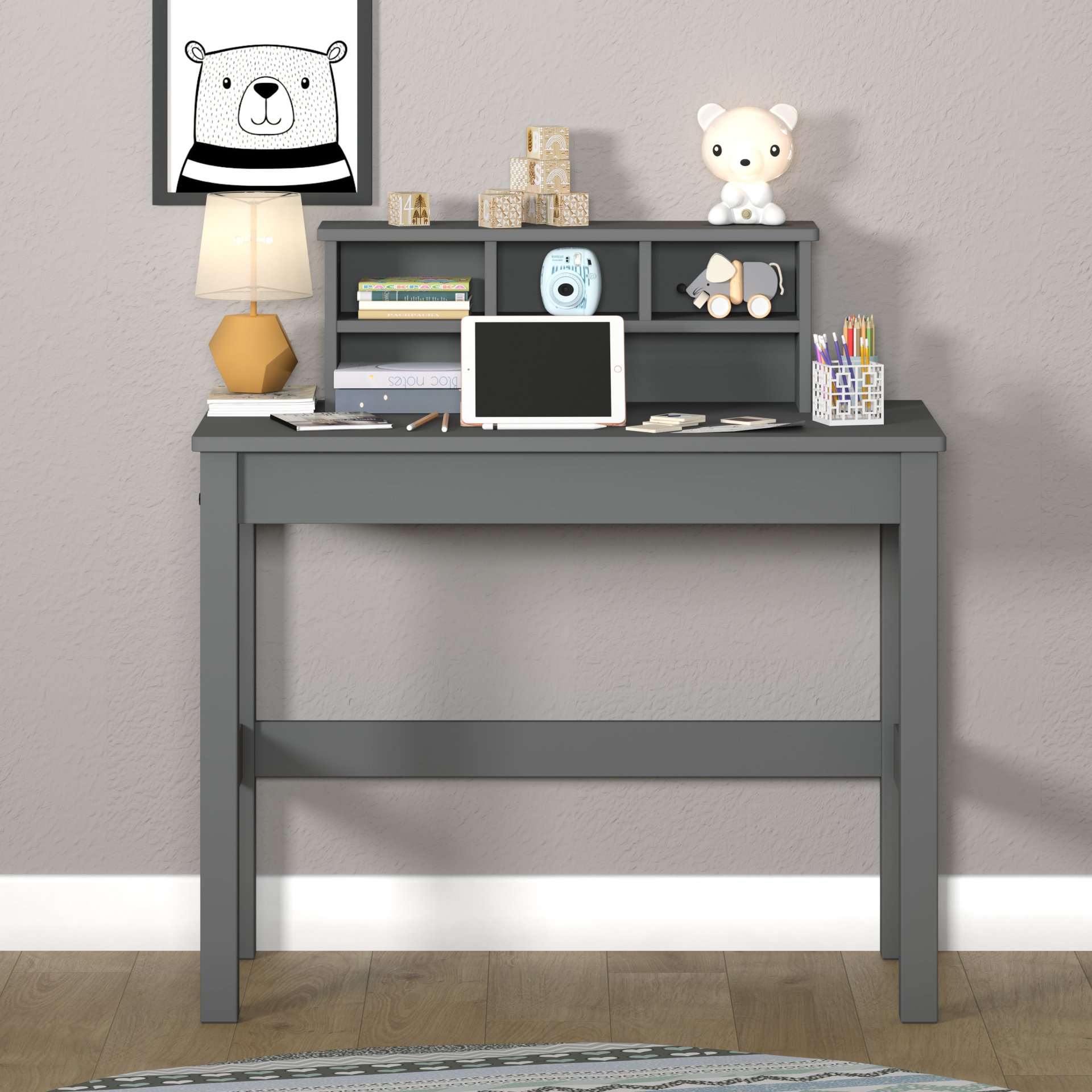 Logan - Writing Desk - Gray - Image 12