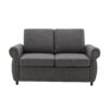 Pull Out Sofa Bed Loveseat Sleeper With Twin Size Memory Mattress With Two USB Ports For Living Room Spaces - Gray - Image 9