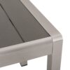 Outdoor Modern Aluminum Dining Bench With Faux Wood Seat, Durable And Elegant Design - Gray / Silver - Image 8
