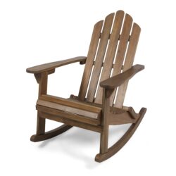 Echoes - Outdoor Acacia Wood Adirondack Rocking Chair - Dark Brown