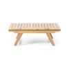 Outdoor Coffee Table With Open Slat Design And Acacia Wood Frame - Teak - Image 4