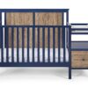 Connelly - 4 In 1 Crib and Changer Combo - Midnight Blue / Vintage Walnut - Image 10