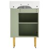 Bathroom Vanity, Combo Cabinet, Bathroom Storage Cabinet, Single Ceramic Sink, Right Side Storage - Green - Image 16