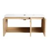 Original Wall Mounted Bathroom Vanity With Resin Sink And 3 Soft Closing Doors Plywood - Oak - Image 13