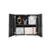 Office Furniture Copier Cabinet, 2 Door Steel Copier Stand, Mobile Pedestal File Printer Stand - Black - Image 6