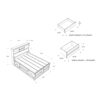 Lucille - 5 Piece Queen Bedroom Set With Storage And Bookcase Headboard - Walnut - Image 6