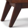Draper - Mid Century Tufted Ottoman Bench - Distressed Saddle Brown - Image 4