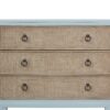 3 Drawers Hall Chest With Cane Fronts - Light Blue - Image 2