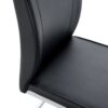 Luxurious And Minimalist Chair Covers, 2 High Elasticity Dining Chairs Metal Arched Legs - Black / Silver - Image 13