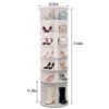 7 Tier Rotating Shoe Rack With High Base Design, Freestanding 360° Organizer For 28 Pairs - White - Image 3