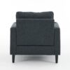 Upholstered Armchair And Storage Ottoman Set, Comfortable Single Sofa With Cup Holders And Tufted Detailing, Ideal For Living Room Or Bedroom - Dark Gray - Image 17