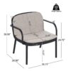 Luna - Outdoor Club Chair (Set of 2) - Beige / Black - Image 11